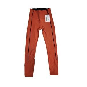Zyia Active Burnt Orange Ribbed Premium 7/8 Leggings in size 6-8, NWT